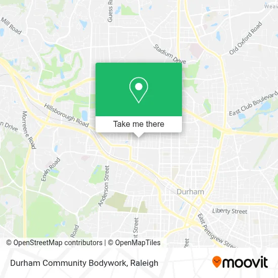 Durham Community Bodywork map