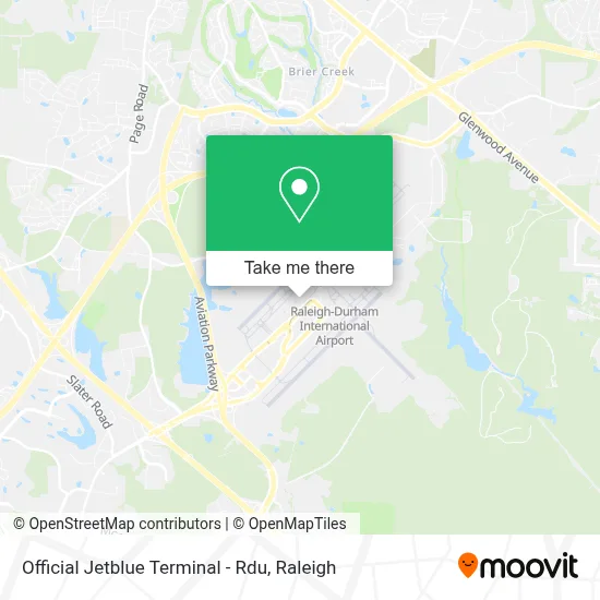 Official Jetblue Terminal - Rdu map