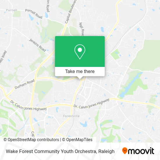 Wake Forest Community Youth Orchestra map