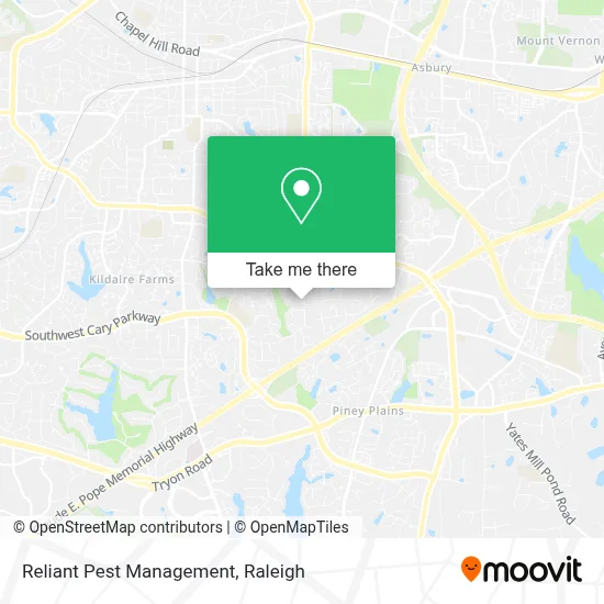 Reliant Pest Management map