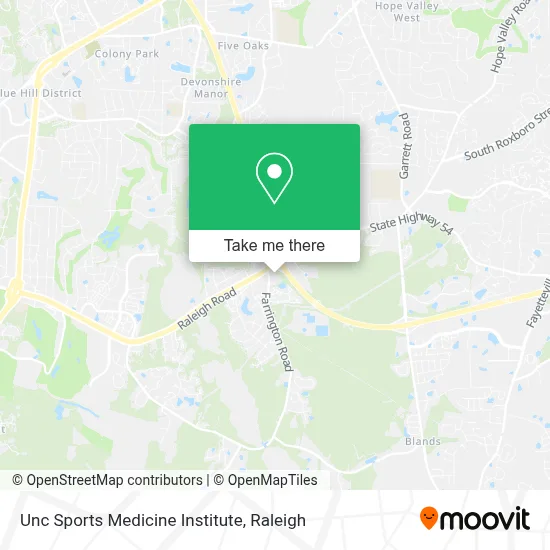Unc Sports Medicine Institute map