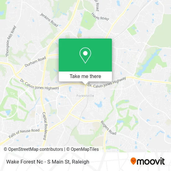 Wake Forest Nc - S Main St map