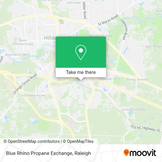 Blue Rhino Propane Exchange map