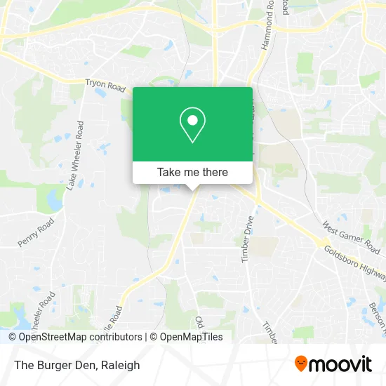 The Burger Den map
