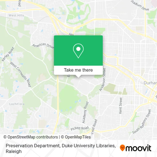 Preservation Department, Duke University Libraries map