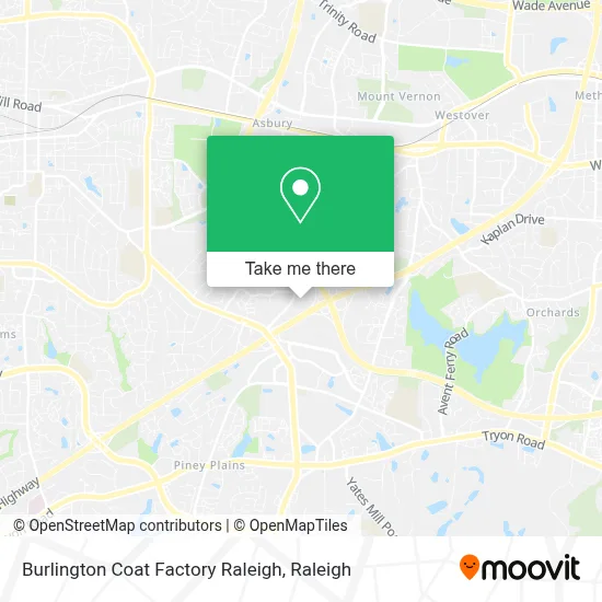 Burlington Coat Factory Raleigh map