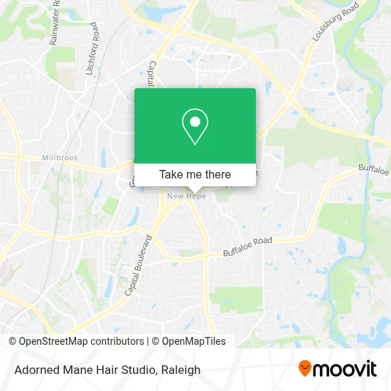 Adorned Mane Hair Studio map