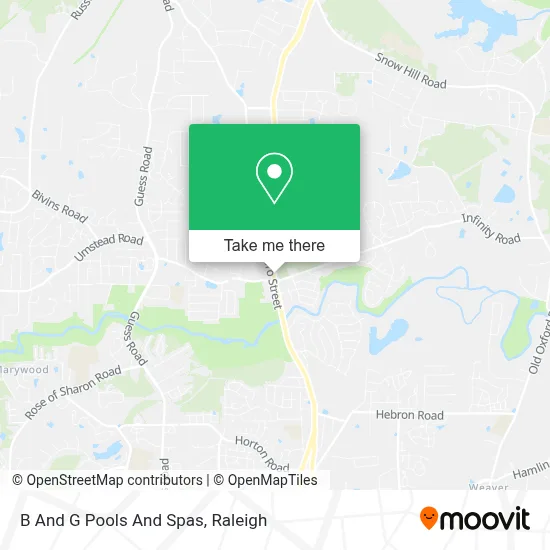 B And G Pools And Spas map