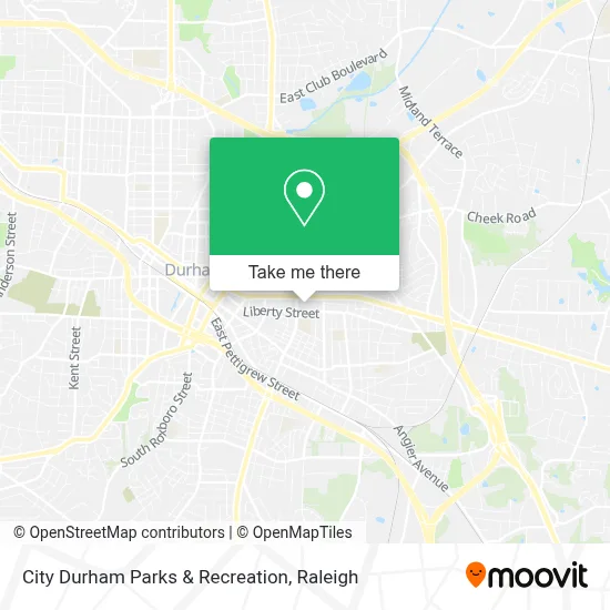 City Durham Parks & Recreation map