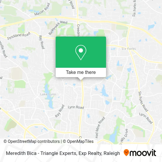 Meredith Bica - Triangle Experts, Exp Realty map