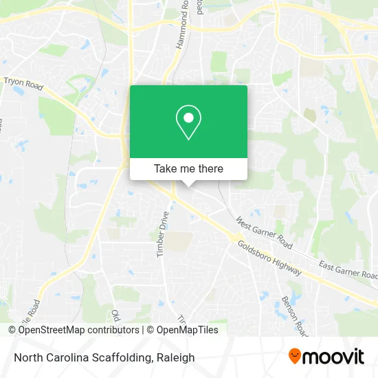 North Carolina Scaffolding map