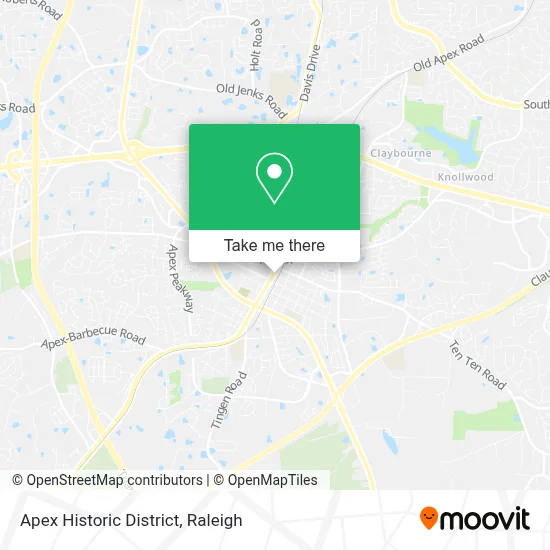 Apex Historic District map