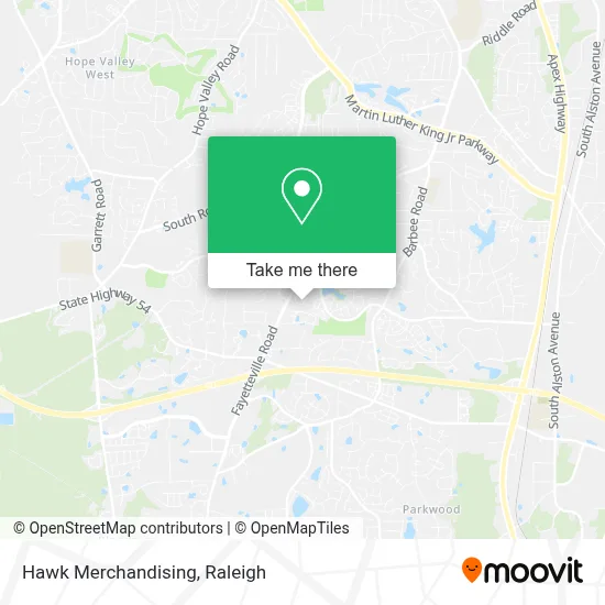 Hawk Merchandising map