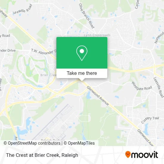 The Crest at Brier Creek map