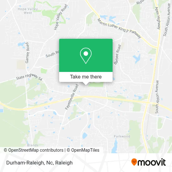 Durham-Raleigh, Nc map