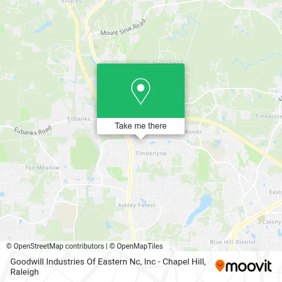 Goodwill Industries Of Eastern Nc, Inc - Chapel Hill map