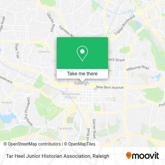 Tar Heel Junior Historian Association map