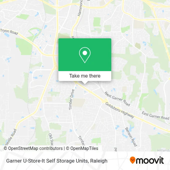 Garner U-Store-It Self Storage Units map