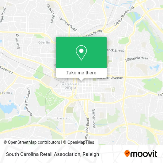 South Carolina Retail Association map