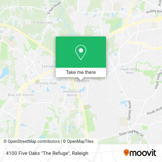 4100 Five Oaks "The Refuge" map