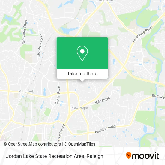 Jordan Lake State Recreation Area map