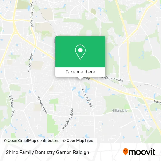 Shine Family Dentistry Garner map