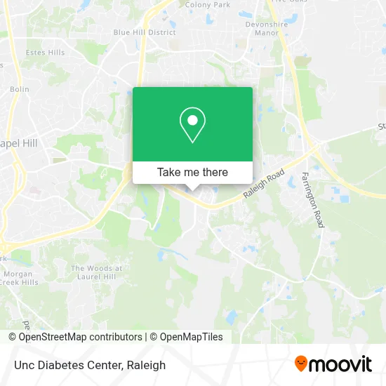 Unc Diabetes Center map
