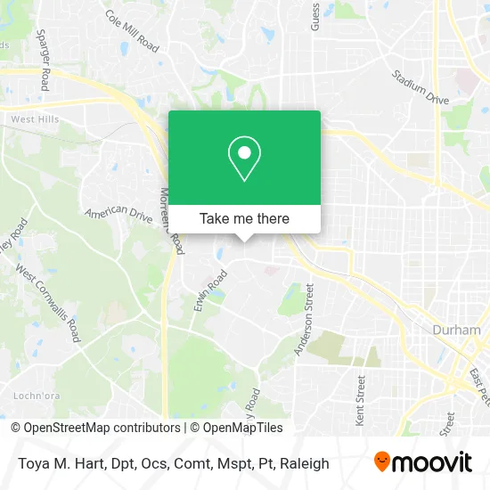 Toya M. Hart, Dpt, Ocs, Comt, Mspt, Pt map
