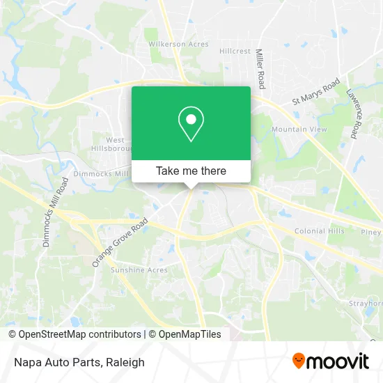 Napa Auto Parts map
