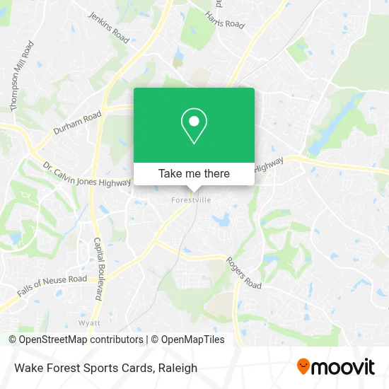Wake Forest Sports Cards map