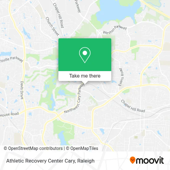 Athletic Recovery Center Cary map
