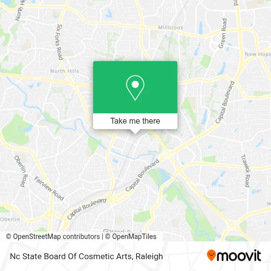 Nc State Board Of Cosmetic Arts map
