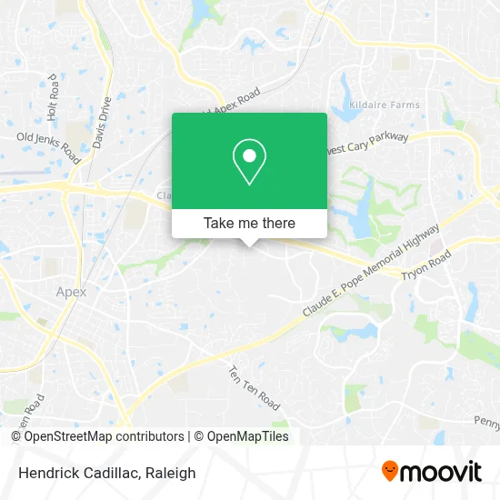 Hendrick Cadillac map