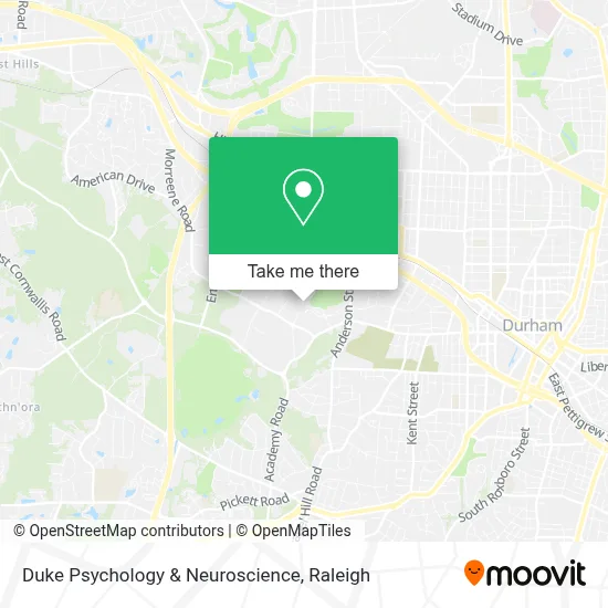 Duke Psychology & Neuroscience map