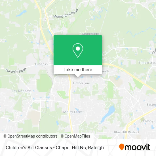 Children's Art Classes - Chapel Hill Nc map