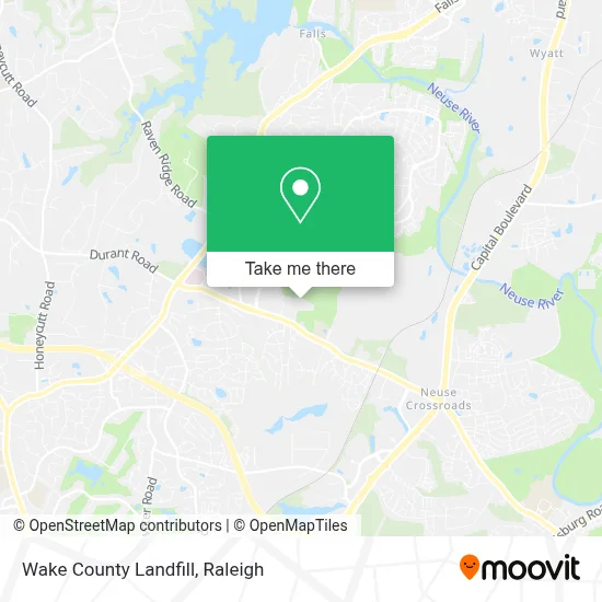 Wake County Landfill map