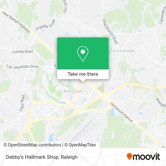 Debby's Hallmark Shop map