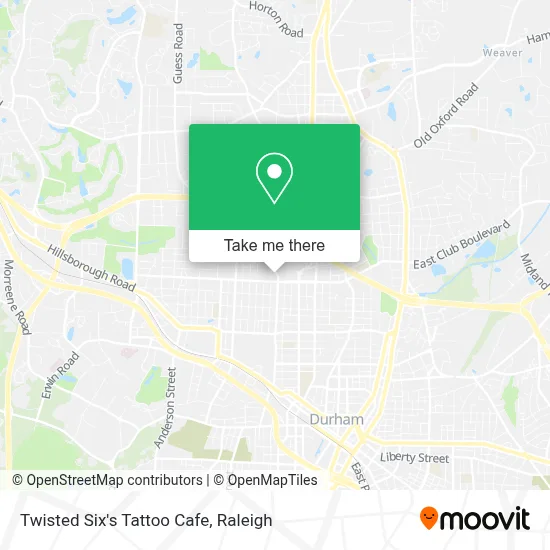 Twisted Six's Tattoo Cafe map