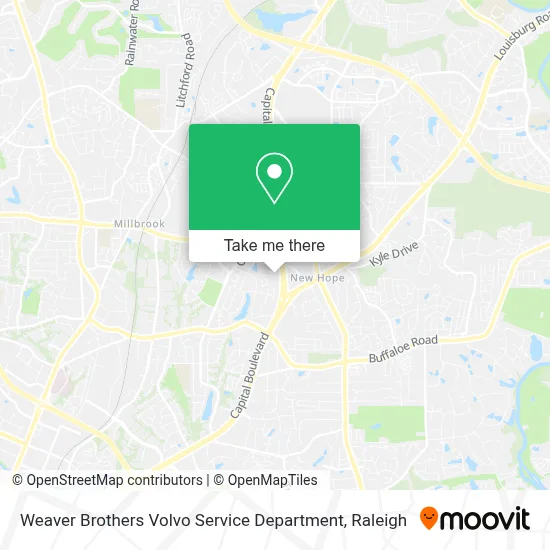 Weaver Brothers Volvo Service Department map