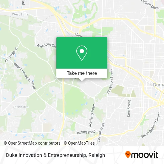 Duke Innovation & Entrepreneurship map
