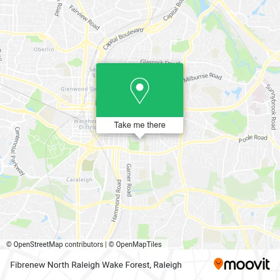 Fibrenew North Raleigh Wake Forest map