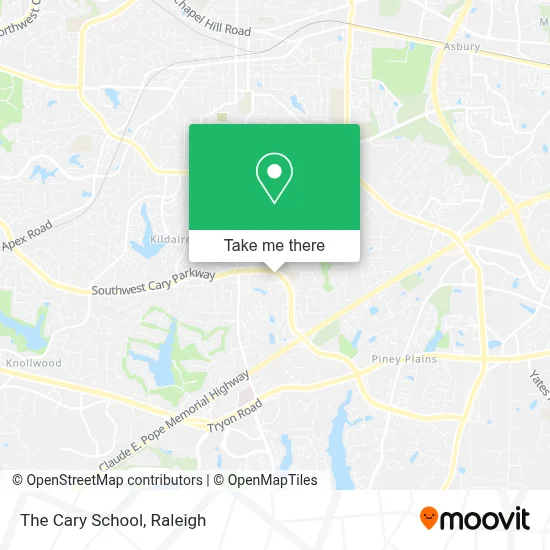 The Cary School map
