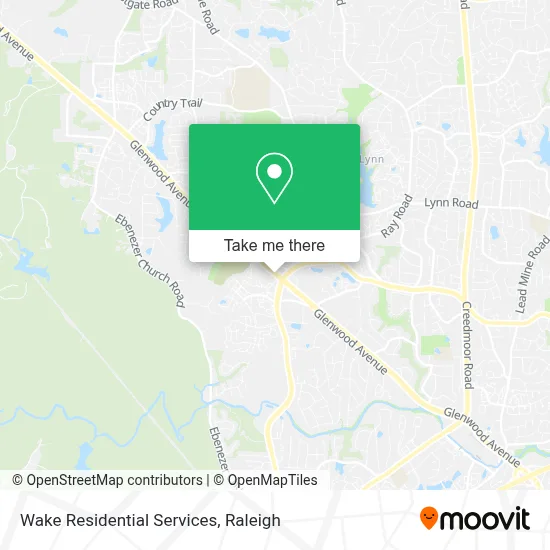 Wake Residential Services map