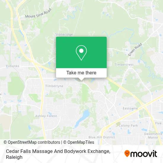 Cedar Falls Massage And Bodywork Exchange map
