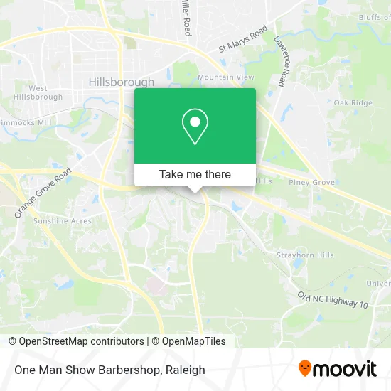 One Man Show Barbershop map