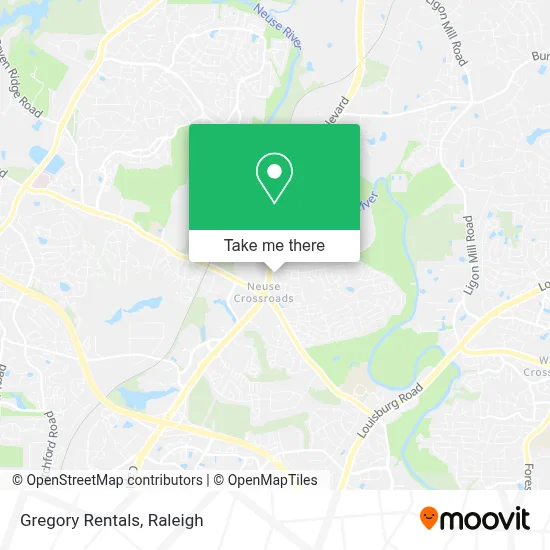 Gregory Rentals map