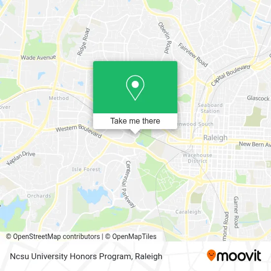 Ncsu University Honors Program map