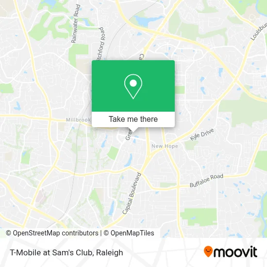 T-Mobile at Sam's Club map