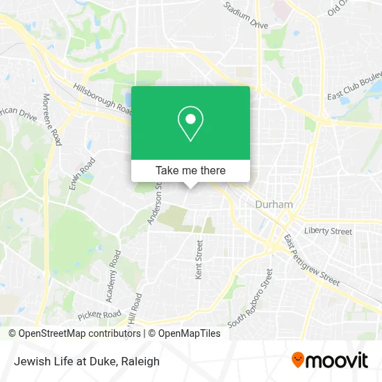 Jewish Life at Duke map