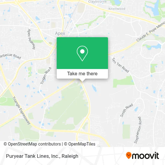 Puryear Tank Lines, Inc. map